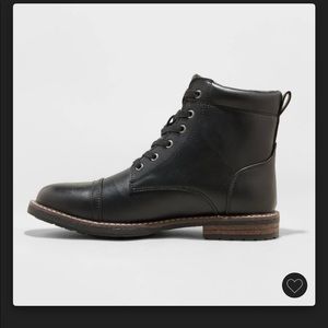 Black combat boots